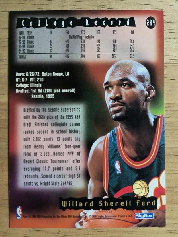 1995-96 Hoops #284 Sherrell Ford RC