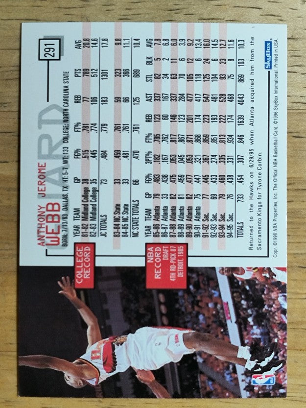 1995-96 Hoops #291 Spud Webb