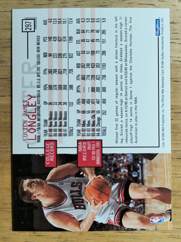 1995-96 Hoops #297 Luc Longley