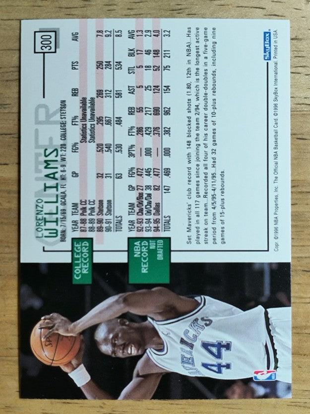 1995-96 Hoops #300 Lorenzo Williams