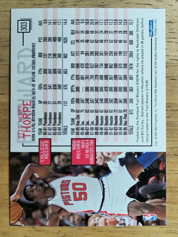 1995-96 Hoops #303 Otis Thorpe