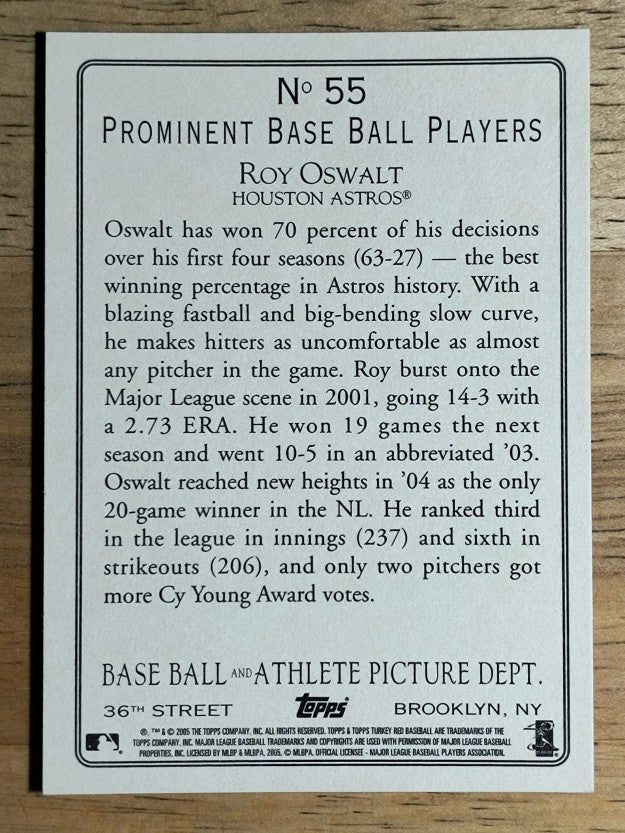2005 Topps Turkey Red #55 Roy Oswalt SP