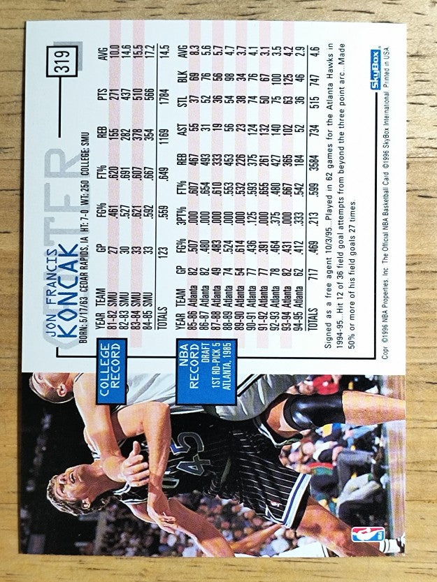 1995-96 Hoops #319 Jon Koncak