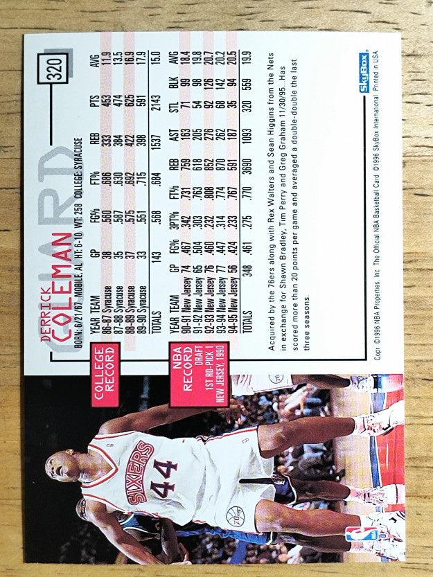 1995-96 Hoops #320 Derrick Coleman
