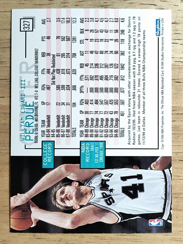 1995-96 Hoops #327 Will Perdue