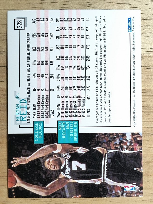1995-96 Hoops #328 J.R. Reid
