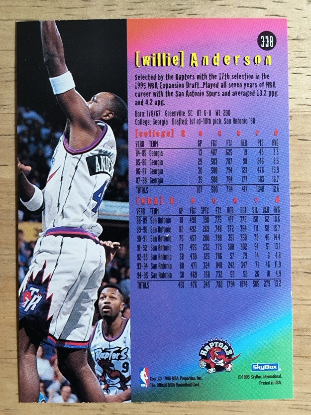 1995-96 Hoops #338 Willie Anderson ET