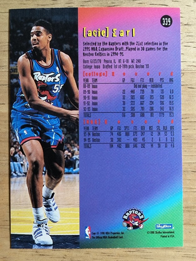 1995-96 Hoops #339 Acie Earl ET