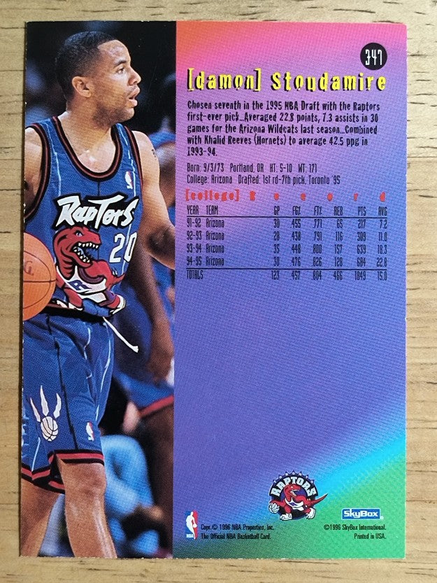 1995-96 Hoops #347 Damon Stoudamire ET
