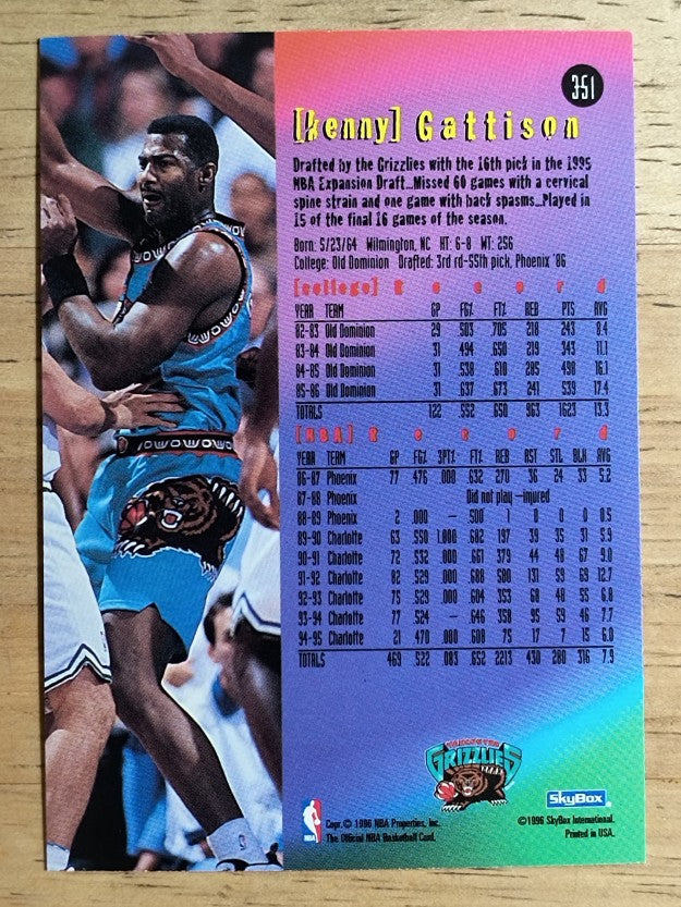 1995-96 Hoops #351 Kenny Gattison ET