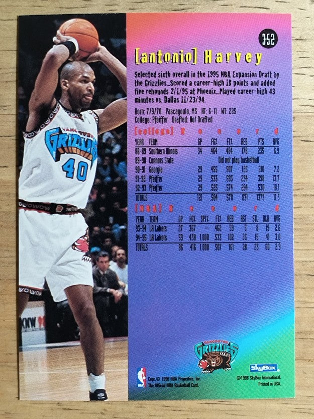 1995-96 Hoops #352 Antonio Harvey ET