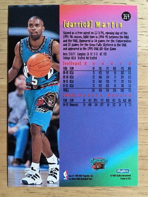 1995-96 Hoops #354 Darrick Martin ET