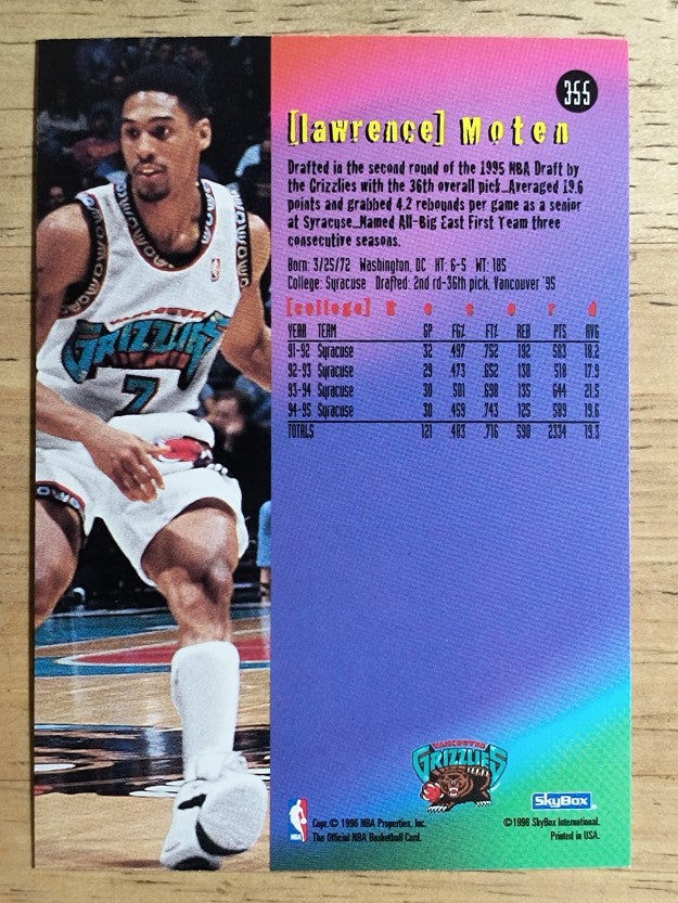 1995-96 Hoops #355 Lawrence Moten ET