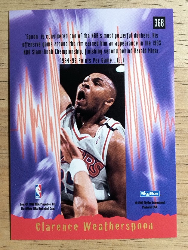 1995-96 Hoops #368 Clarence Weatherspoon ES
