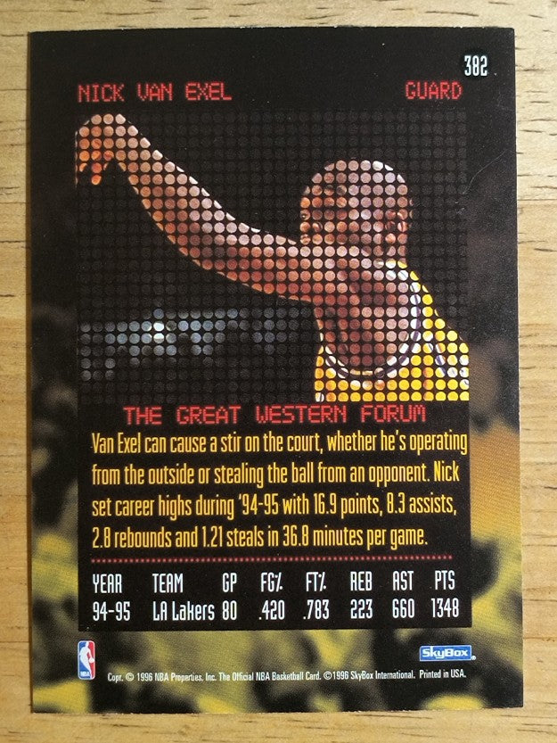 1995-96 Hoops #382 Nick Van Exel RH