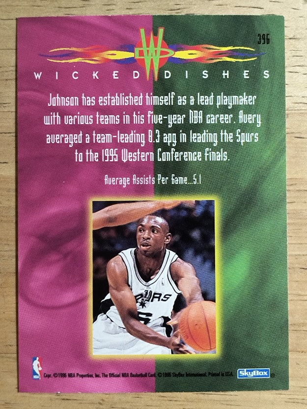 1995-96 Hoops #396 Avery Johnson WD