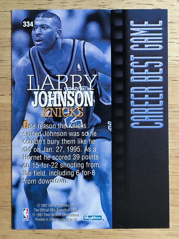 1996-97 Hoops #334 Larry Johnson CBG
