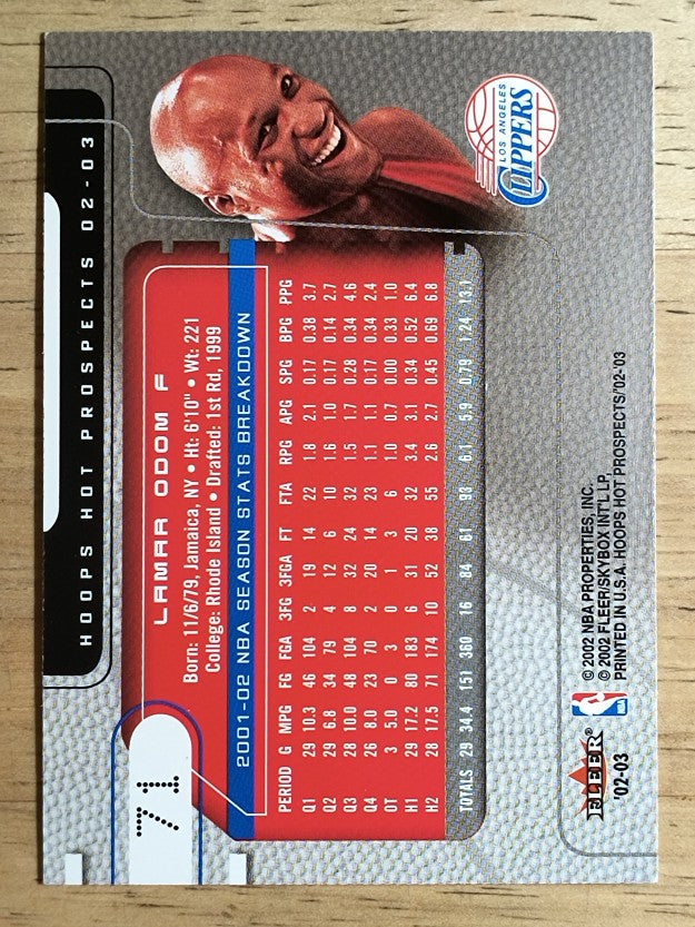 2002-03 Hoops Hot Prospects #71 Lamar Odom