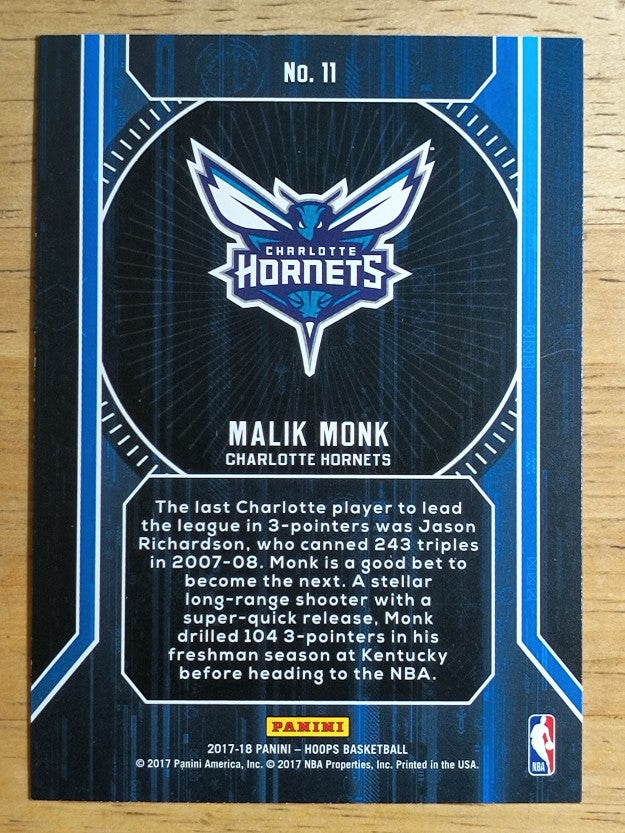 2017-18 Hoops Faces of the Future #11 Malik Monk (NM)