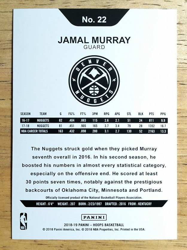 2018-19 Hoops #22 Jamal Murray