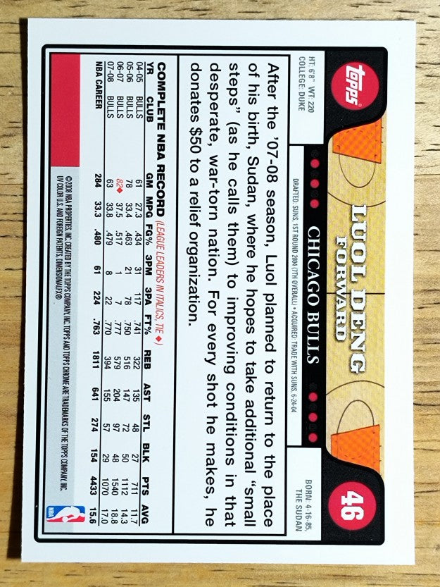 2008-09 Topps Chrome #46 Luol Deng