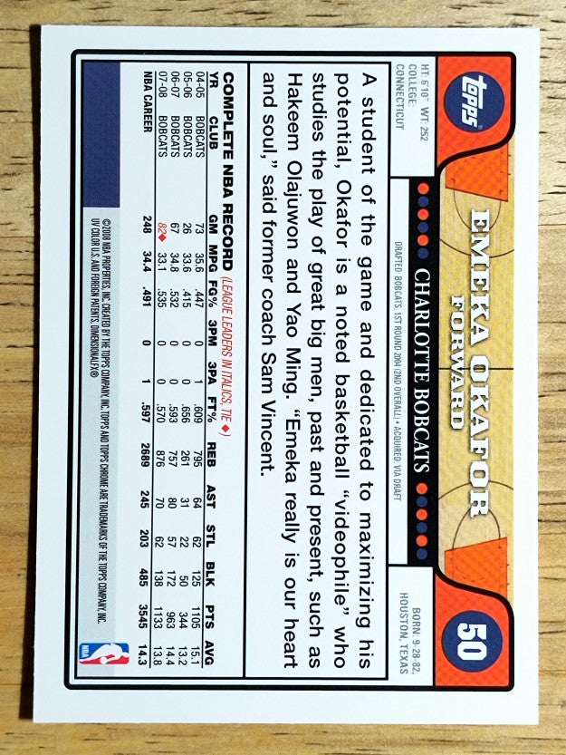 2008-09 Topps Chrome #50 Emeka Okafor