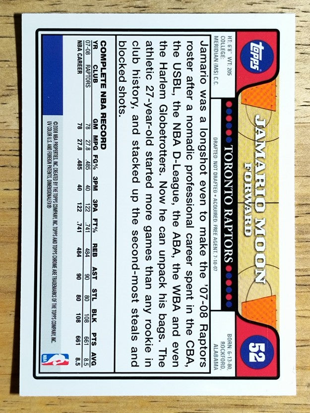 2008-09 Topps Chrome #52 Jamario Moon