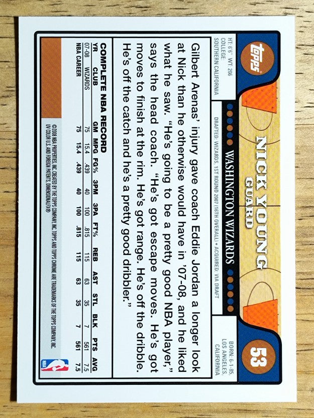 2008-09 Topps Chrome #53 Nick Young