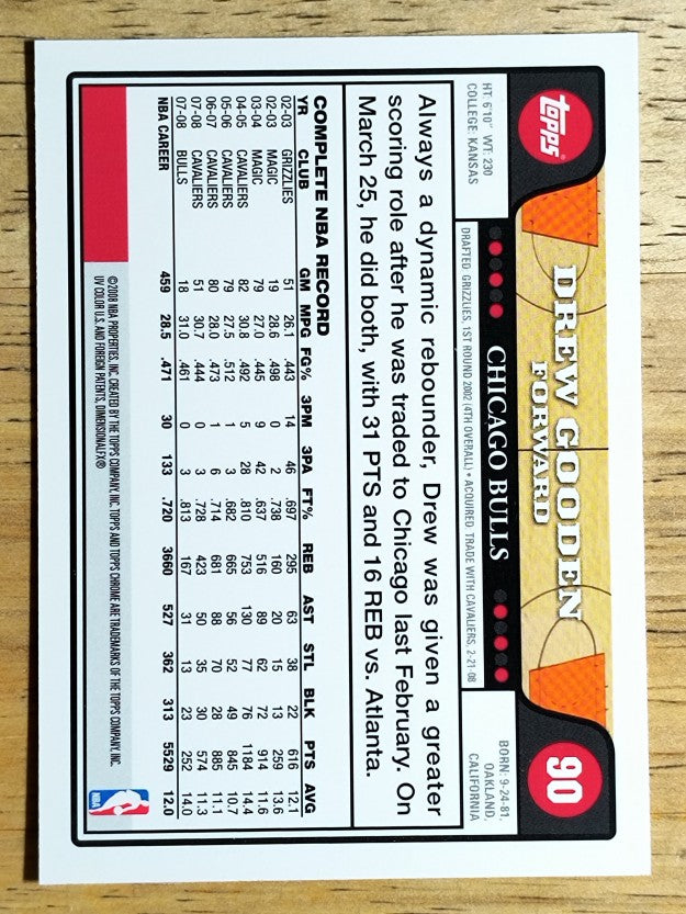 2008-09 Topps Chrome #90 Drew Gooden