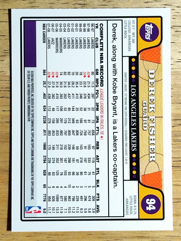 2008-09 Topps Chrome #94 Derek Fisher