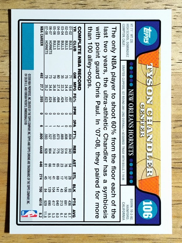 2008-09 Topps Chrome #106 Tyson Chandler
