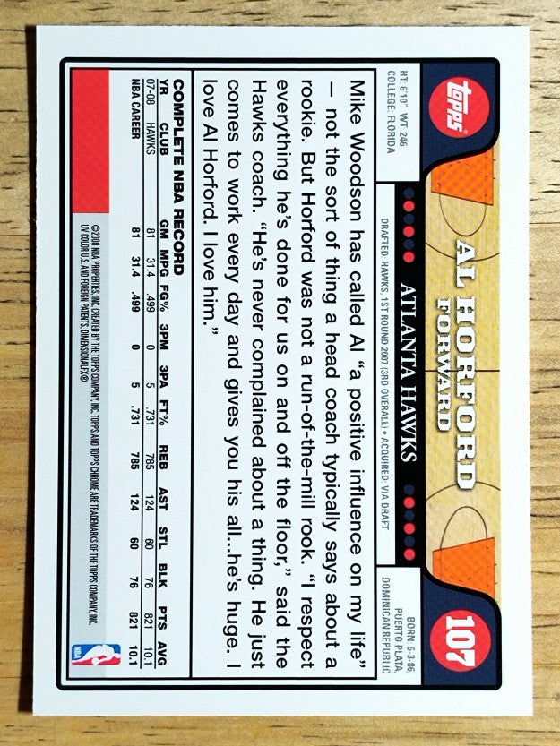 2008-09 Topps Chrome #107 Al Horford