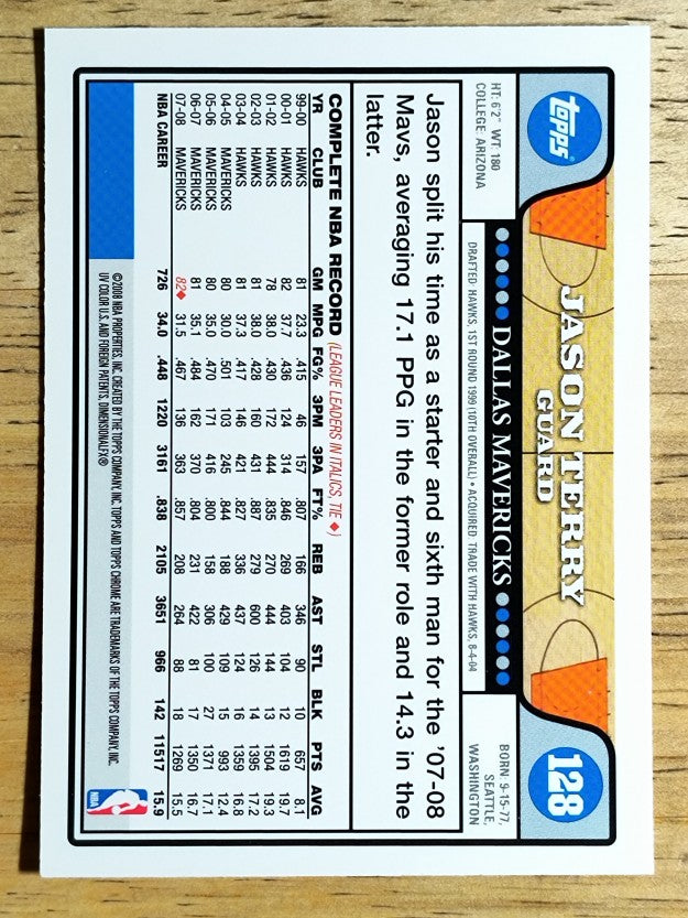 2008-09 Topps Chrome #128 Jason Terry
