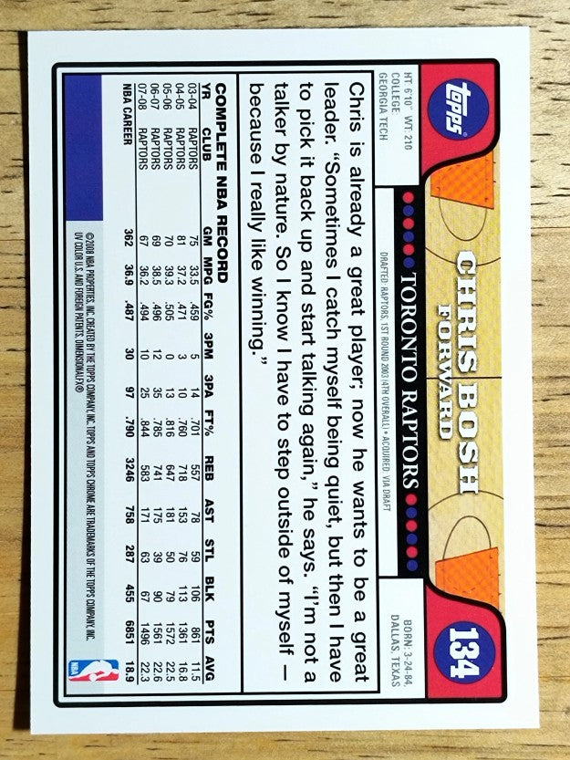 2008-09 Topps Chrome #134 Chris Bosh