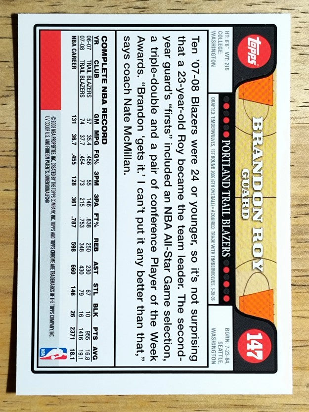 2008-09 Topps Chrome #147 Brandon Roy