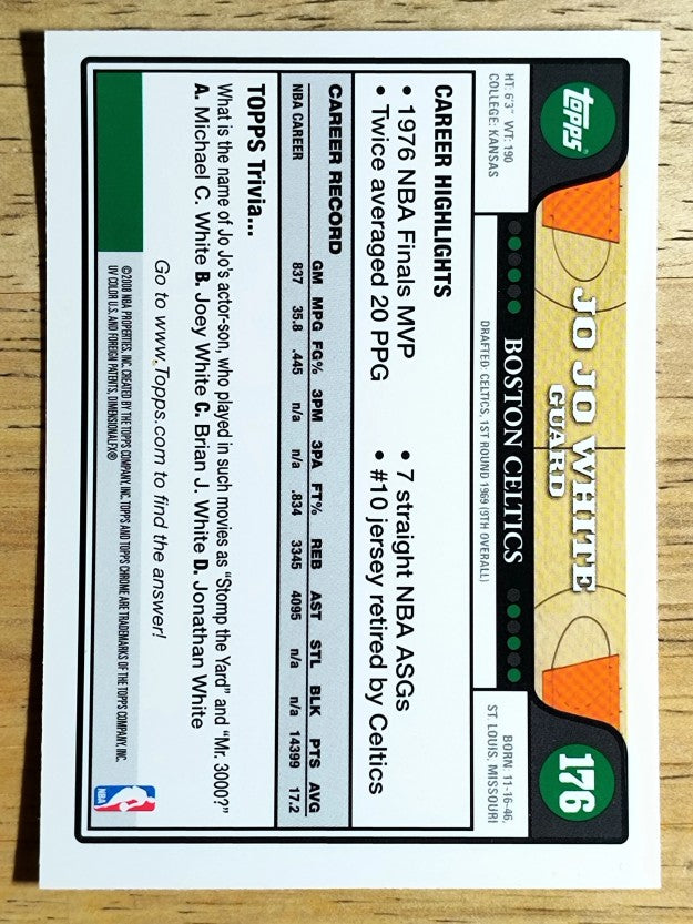 2008-09 Topps Chrome #176 Jo Jo White