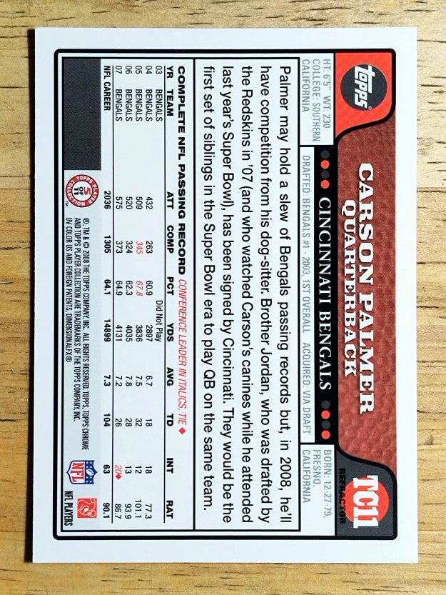 2008 Topps Chrome Refractors #TC11 Carson Palmer