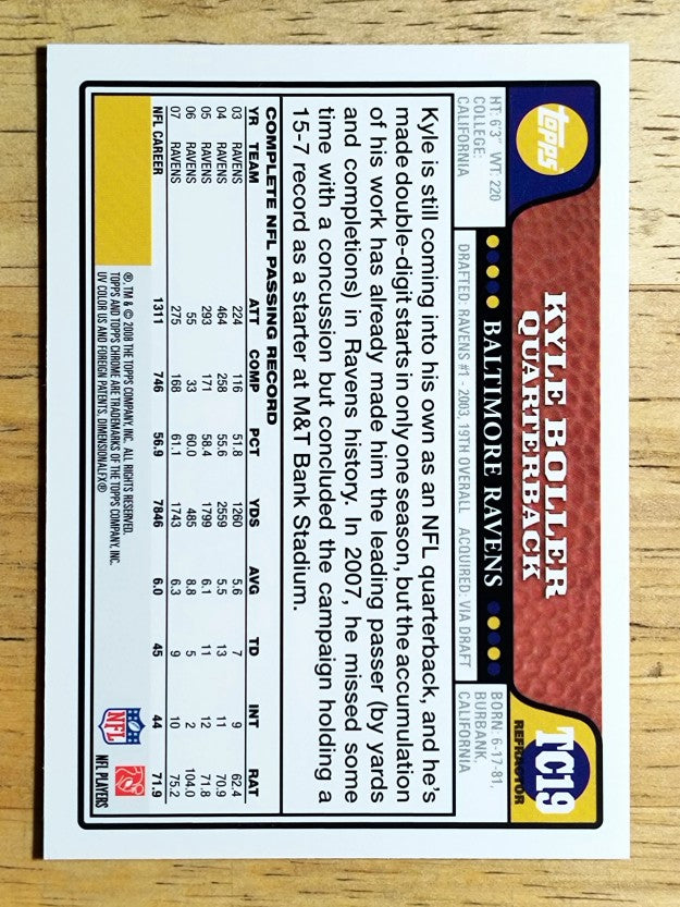 2008 Topps Chrome Refractors #TC19 Kyle Boller