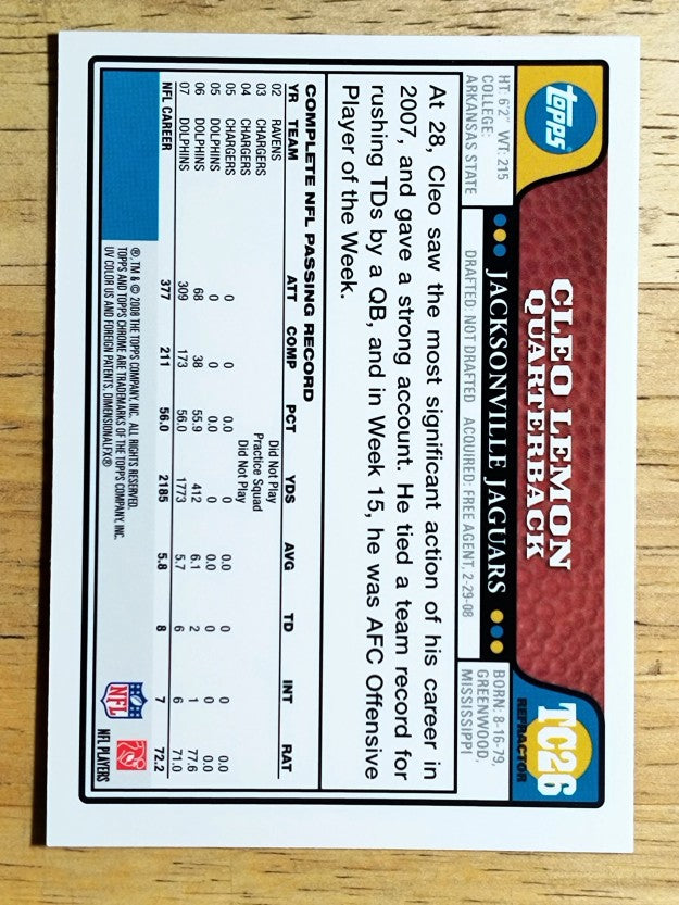 2008 Topps Chrome Refractors #TC26 Cleo Lemon