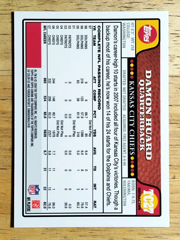 2008 Topps Chrome Refractors #TC27 Damon Huard