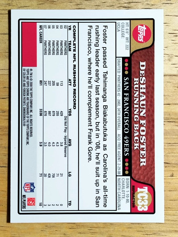 2008 Topps Chrome Refractors #TC33 DeShaun Foster