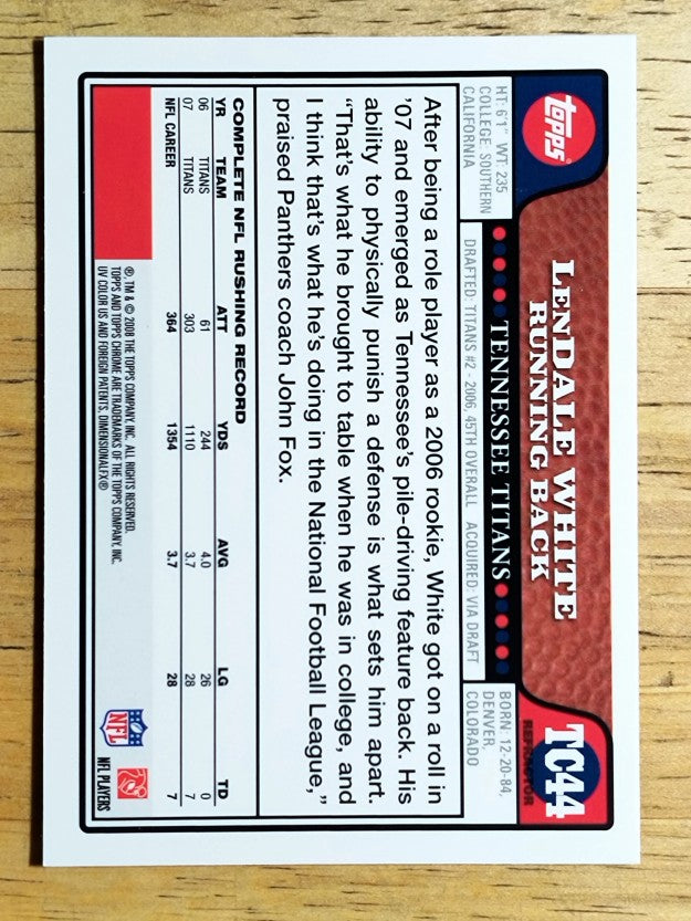 2008 Topps Chrome Refractors #TC44 LenDale White