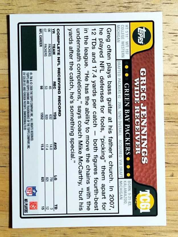 2008 Topps Chrome Refractors #TC61 Greg Jennings