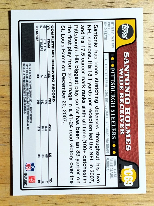 2008 Topps Chrome Refractors #TC69 Santonio Holmes