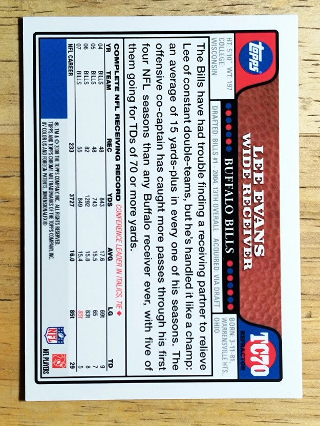 2008 Topps Chrome Refractors #TC70 Lee Evans