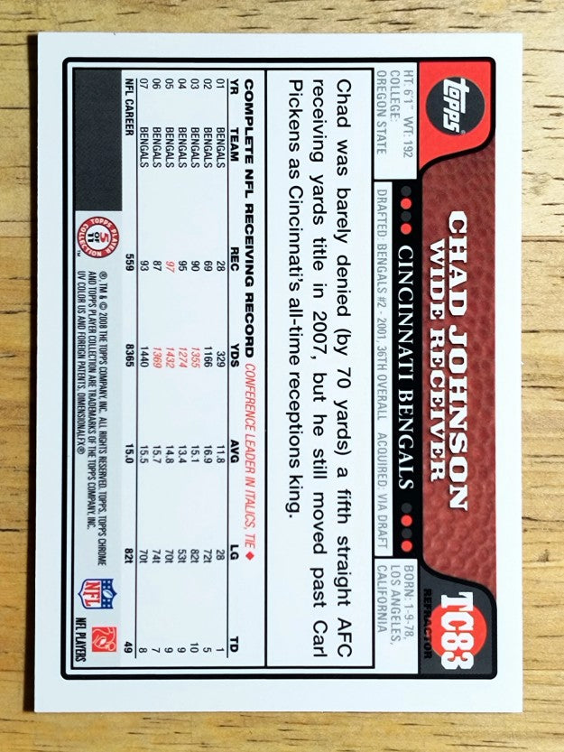 2008 Topps Chrome Refractors #TC83 Chad Johnson
