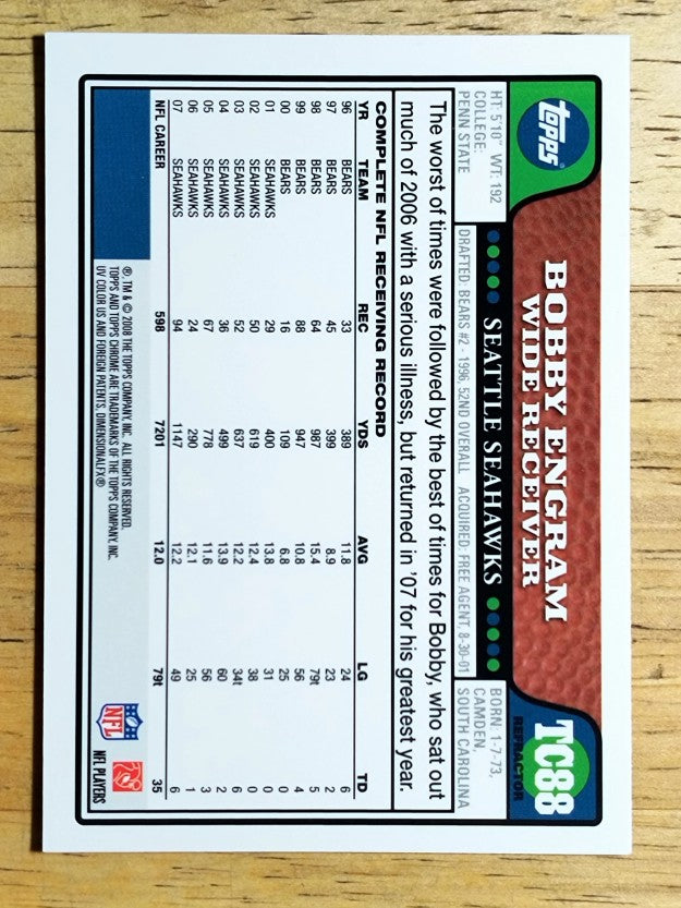 2008 Topps Chrome Refractors #TC88 Bobby Engram