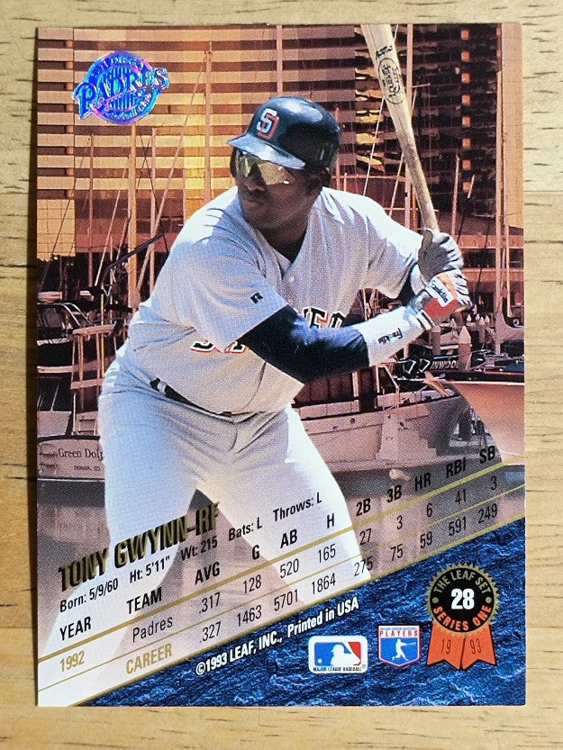 1993 Leaf #28 Tony Gwynn