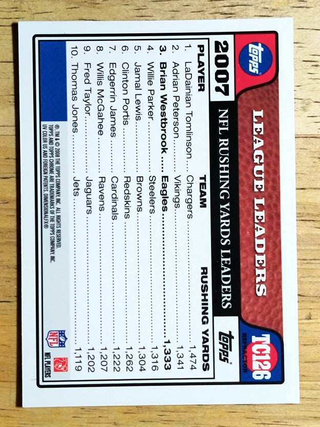 2008 Topps Chrome Refractors #TC126 Brian Westbrook LL