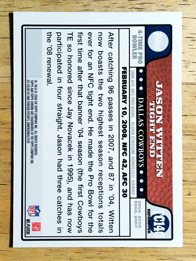 2008 Topps Chrome Refractors #TC140 Jason Witten AP